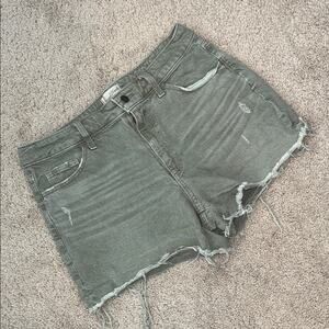 Universal Thread Cut Off Vintage Midi Denim Stretch Distressed Shorts Women's 12